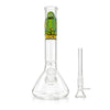 8" Cartoon Pickle Graphic Beaker Bong