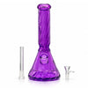 12.5" Spiral-Cut Colored Glass Beaker Bong with Gift Box