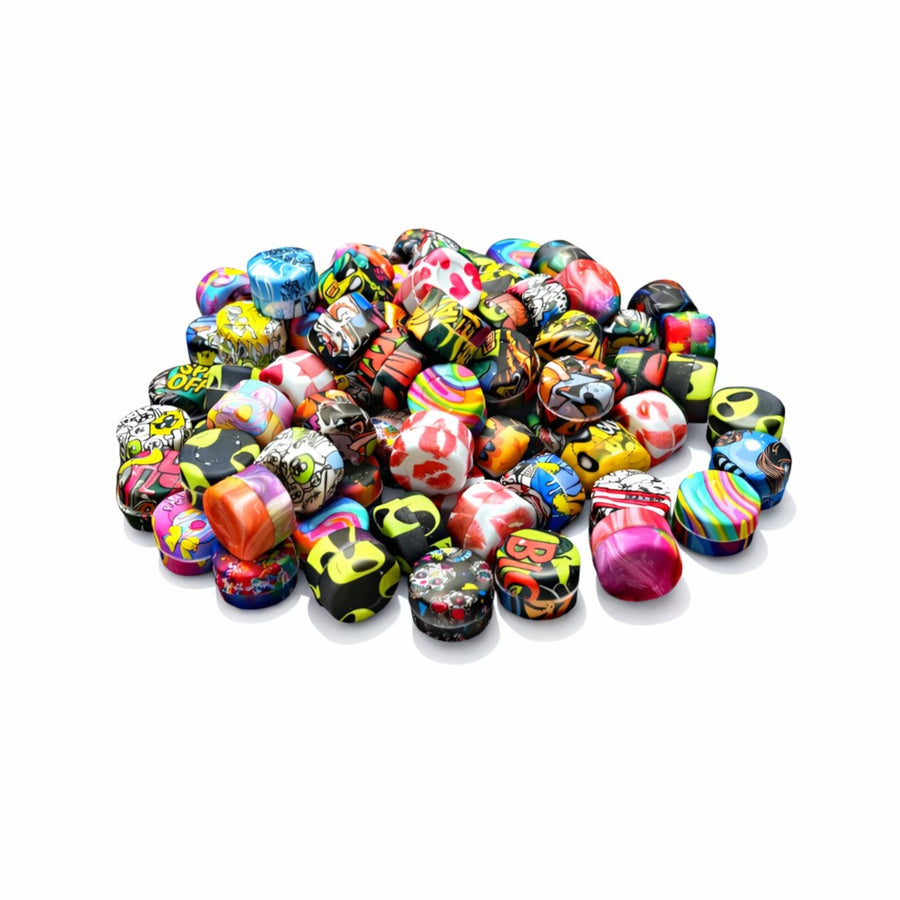 2.5mL Graphic Silicone Wax Oil Containers – 100 Piece Assorted Jar