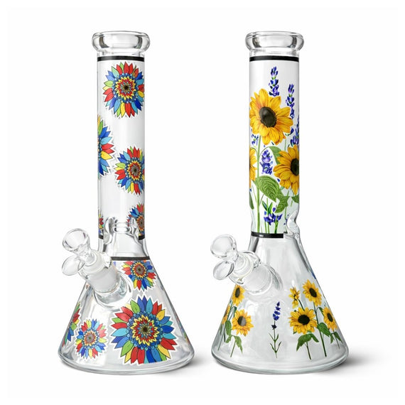 12.5” 7mm Luminous Bloom Beaker Bong