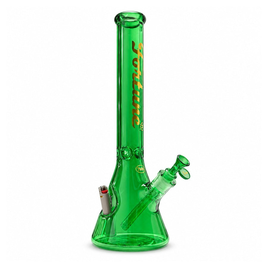 Fortune | 18" 7mm Beaker with Built-In Lighter Pocket