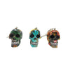 Resin With Water Transfer Printing Skull Key Chain-Assorted