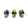 Resin With Water Transfer Printing Skull Key Chain-Assorted