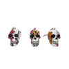 Resin With Water Transfer Printing Skull Key Chain-Assorted