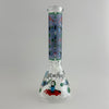 14" 7mm Glow in the Dark R&M Beaker Glass Bong