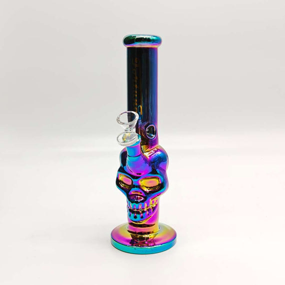 Fortune | Electroplated Skull 10" 4mm Glass Bong