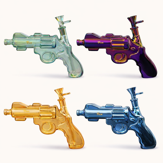Fortune | 8″ Electroplated Revolver Waterpipe