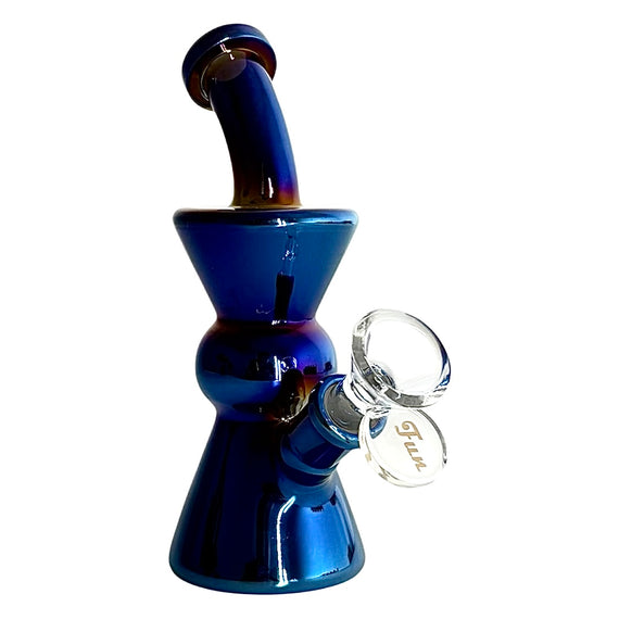 6" Hourglass Design Glass Bong-Assorted Color