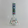 14" 7mm Glow in the Dark R&M Beaker Glass Bong