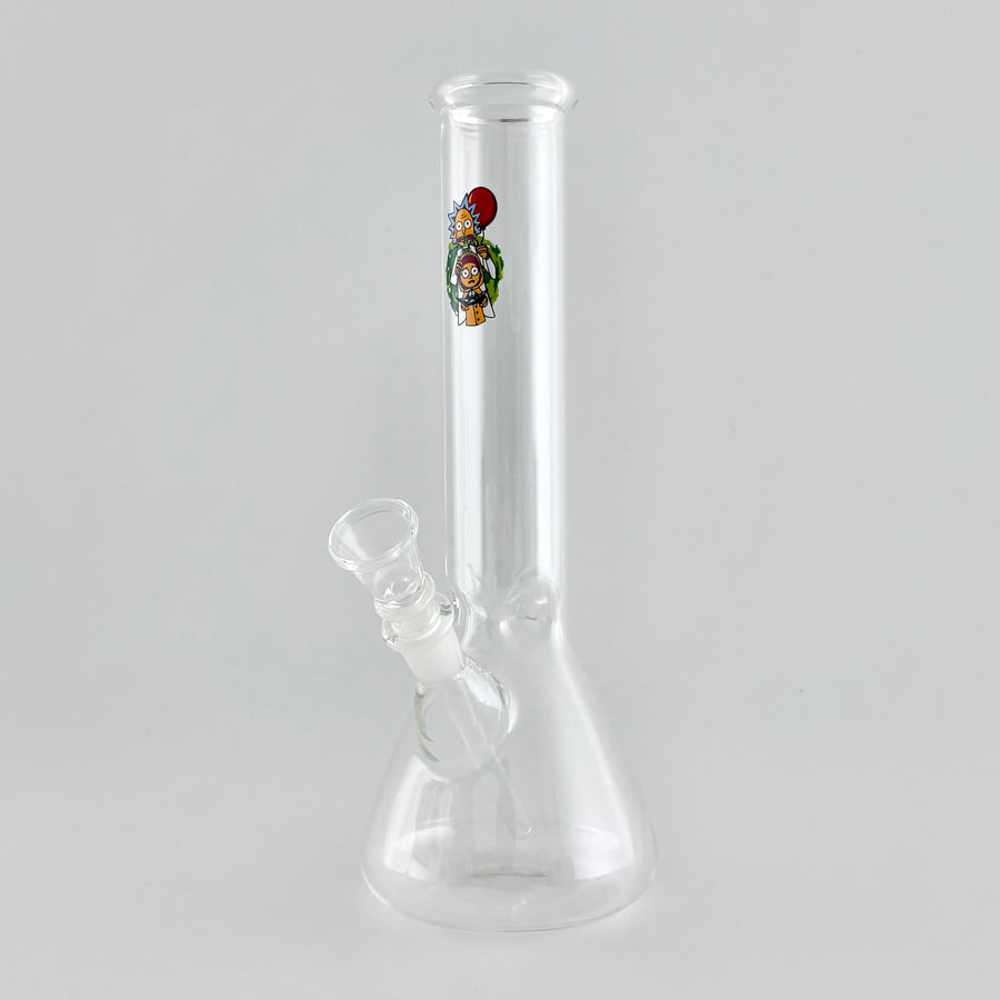 10" Cartoon Glass Beaker Bong
