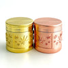 Leaf Engraving Design Grinder 40*39mm 4 Parts