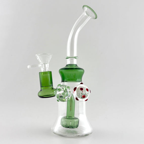 8" Mushroom Pendent Glass Bong