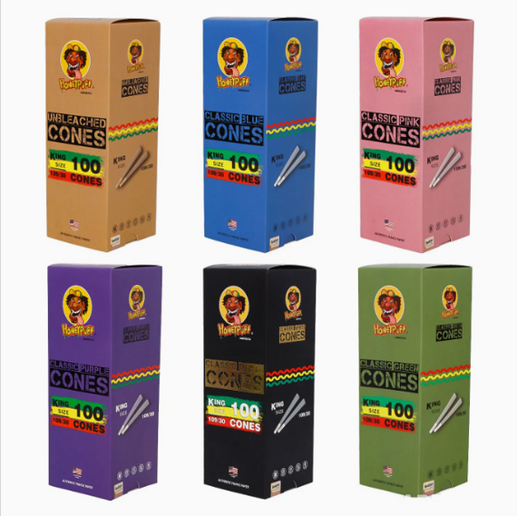 Honey Puff 75 Cones 1-1/4 Size Assorted Colors