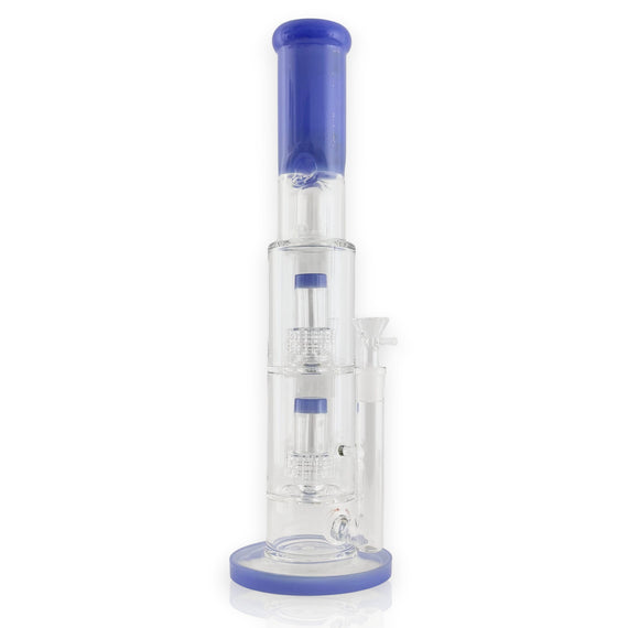 17" Straight Shooter with Dual Dome Matrix Percolators-Blue