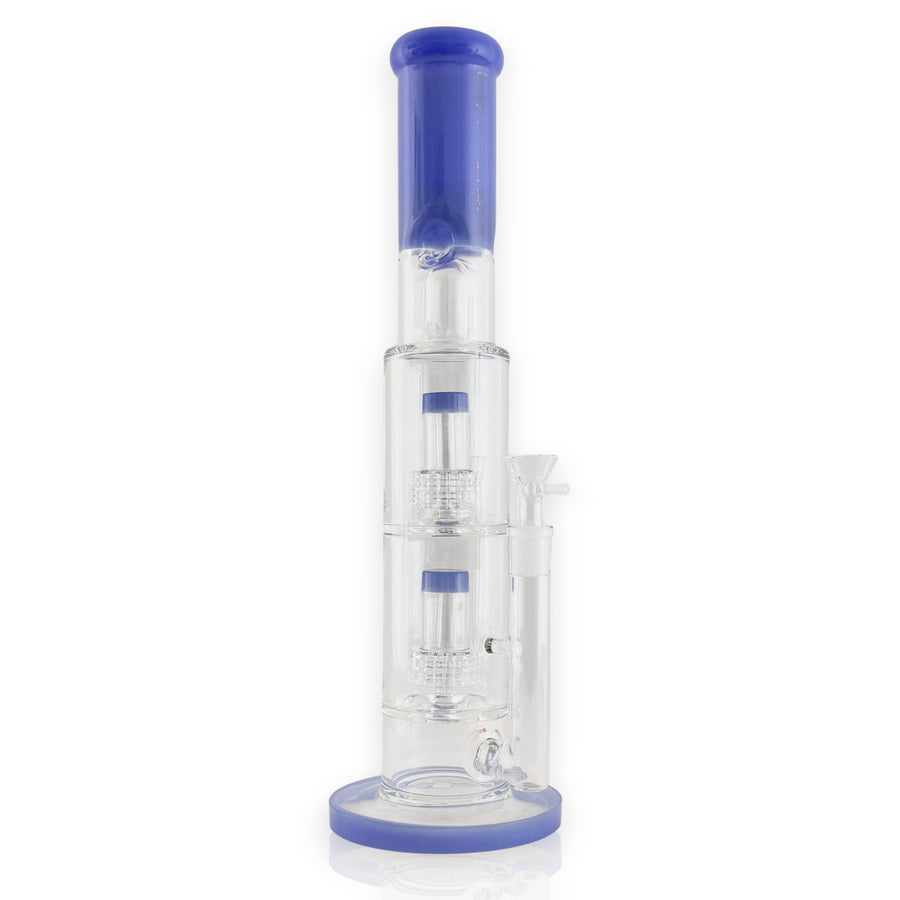 17" Straight Shooter with Dual Dome Matrix Percolators-Blue