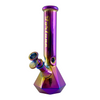 Fortune | 10" Geometric Hexagon Electroplated Glass Bong