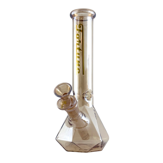Fortune | 10" Geometric Hexagon Electroplated Glass Bong