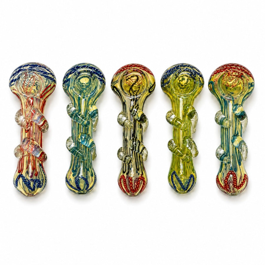 4" Wig Wag Glass Hand Pipe
