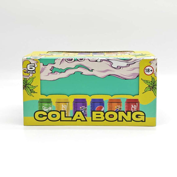 Soda Pop Stash Can Glass Pipe Assorted Designs Box of 6