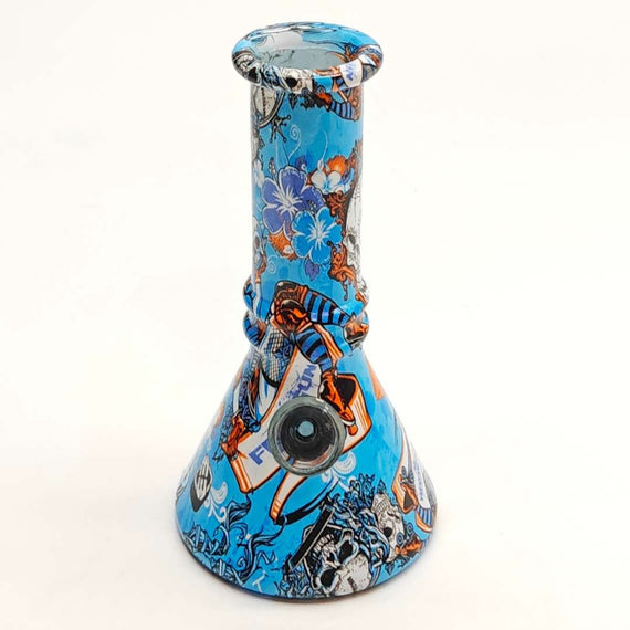 6" Hydrographic Beaker Waterpipe 10Pcs/Box