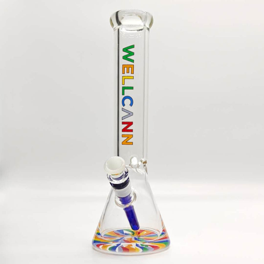 Wellcann | 14" 7mm Psychedelic Thickened Beaker Glass Bong