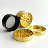 Golden Rasta Leaf Engraving Grinder 52*36mm 4 Parts