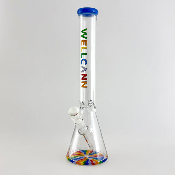 Wellcann 17" Thickened Base Psychedelic Beaker Glass Bong