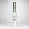 18" Double Tree Perc Beaker Bong Assorted Colour