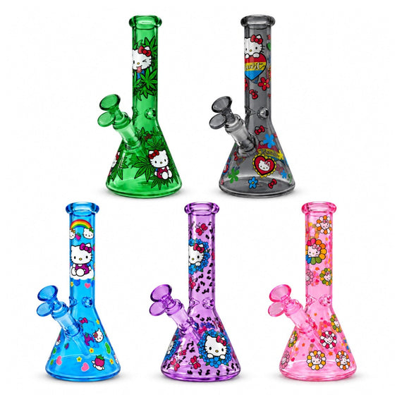 10" Kitty Pop Beaker Bong – 5mm Glass