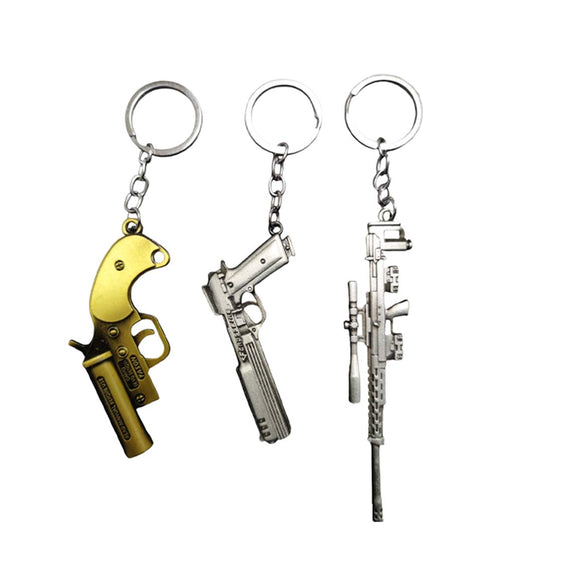 Metal Gun Keychain