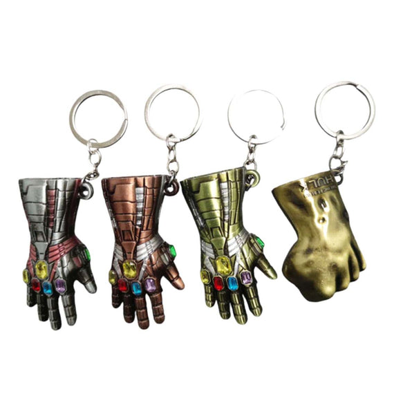Metal Cartoon Gloves Keychain