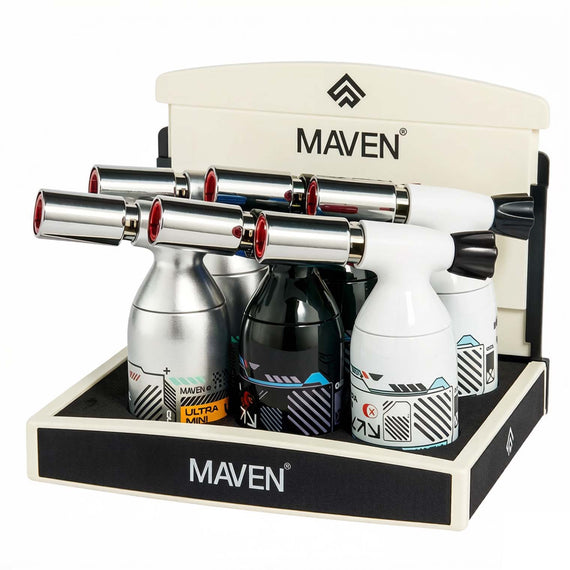 Maven Ultra Mini Cyberpunk Lighters Display of 6