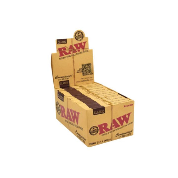 RAW Classic 1-1/4 Size Connoisseur 32/pack w/ Tips