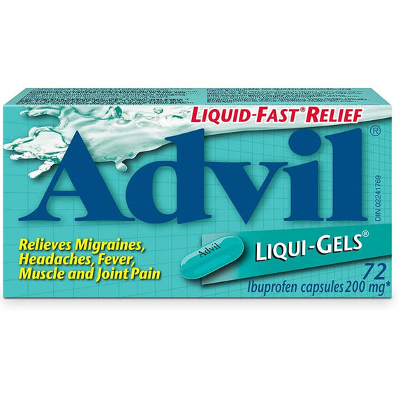 Advil Liqui-Gels 72 Capsules