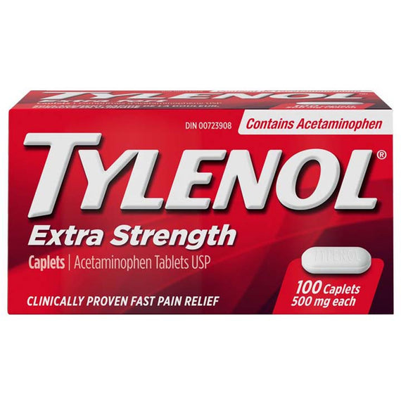 Tylenol Extra Strength 100 Caplets 500mg EA