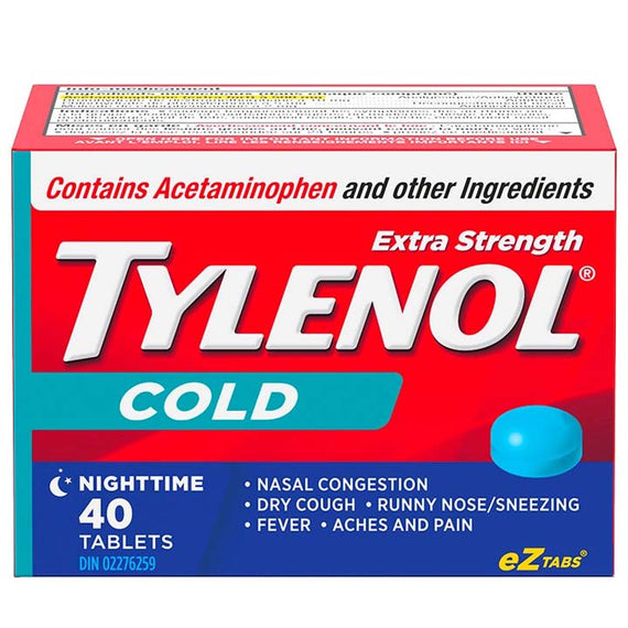 Tylenol Cold Night time 40 Tablets