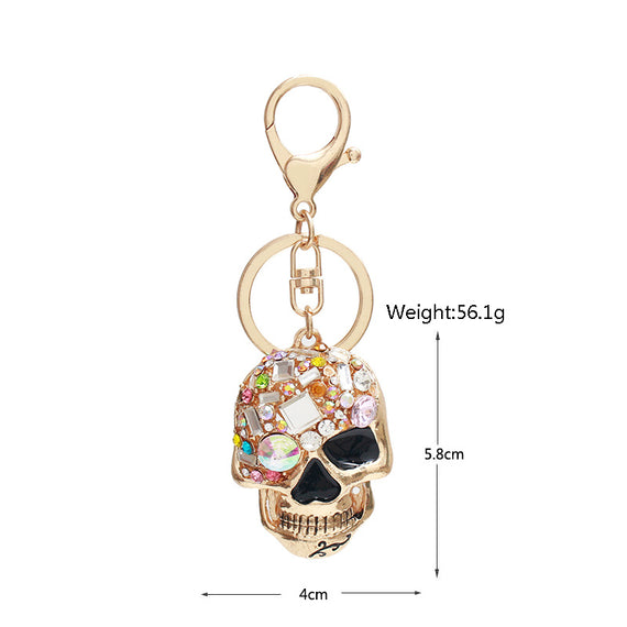 Metal Skull Keychain