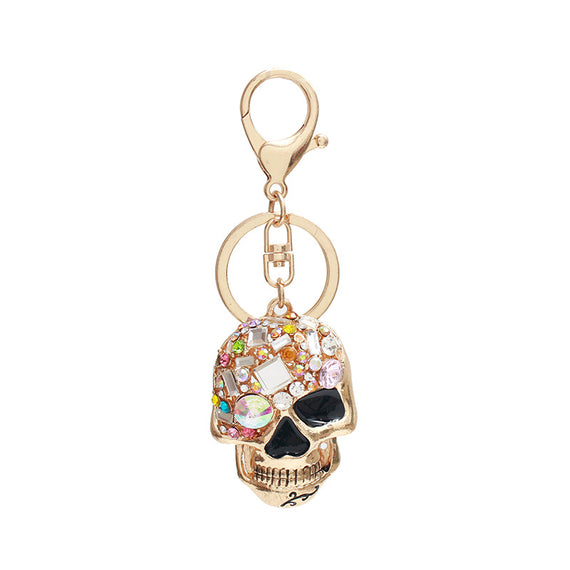 Metal Skull Keychain