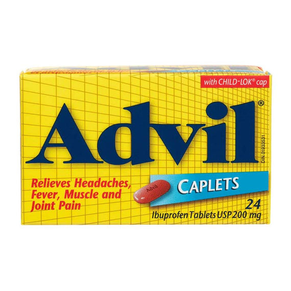 Advil Caplets | 200 mg | 24 Pack